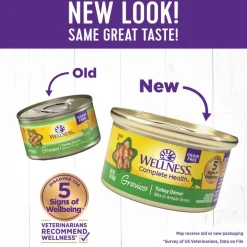 New Wellness Complete Health Natural Grain Free Gravies Turkey Dinner Canned Wet Cat Food