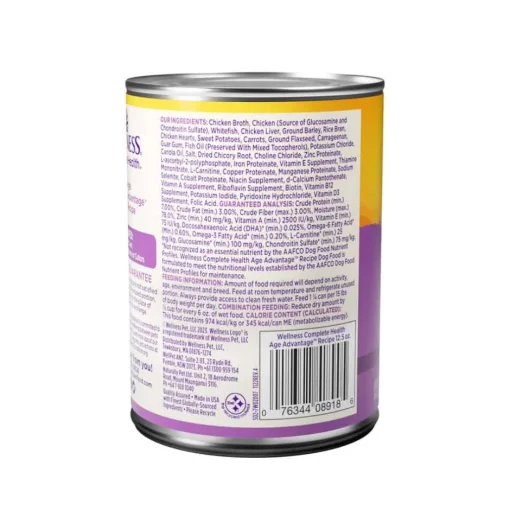 New Wellness Complete Health Natural Age Advantage Chicken & Sweet Potato Canned Wet Dog Food