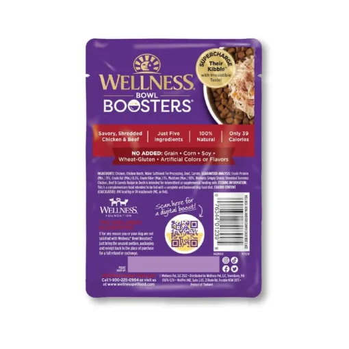 Outlet Wellness CORE Bowl Boosters Simply Shreds Chicken, Beef & Carrots Recipe Dog Food Topper