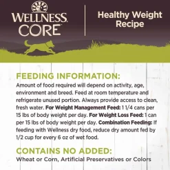Clearance Wellness CORE Natural Grain Free Weight Management Canned Wet Dog Food