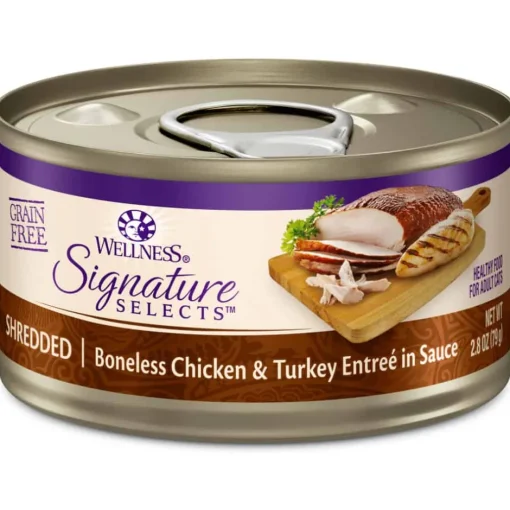 New Wellness CORE Signature Selects Shredded Chicken & Turkey Wet Cat Food