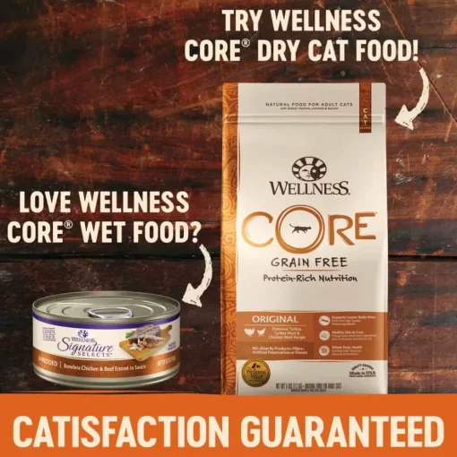New Wellness CORE Signature Selects Shredded Chicken & Turkey Wet Cat Food