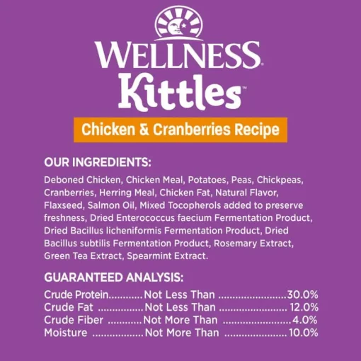 Best Wellness Kittles Crunchy Natural Grain Free Chicken & Cranberry Cat Treats