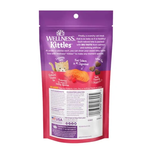 Outlet Wellness Kittles Crunchy Natural Grain Free Salmon & Cranberry Cat Treats