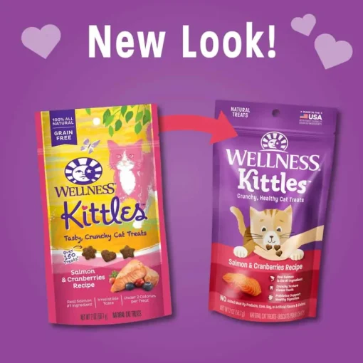 Outlet Wellness Kittles Crunchy Natural Grain Free Salmon & Cranberry Cat Treats