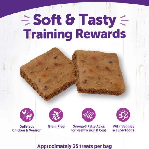 Clearance Wellness Rewarding Life Soft & Chewy Grain Free Chicken & Venison Dog Treats