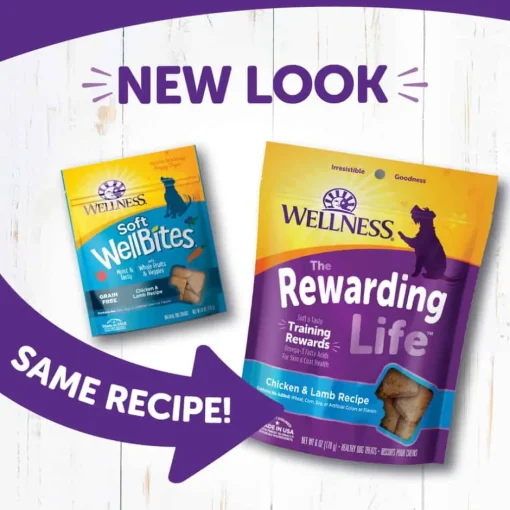 Online Wellness Rewarding Life Soft & Chewy Grain Free Chicken & Lamb Dog Treats