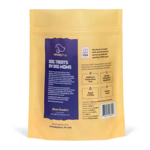 Best Wholly Pup Pupitos Crunchy Puffs for Dogs Peanut Butter Flavor