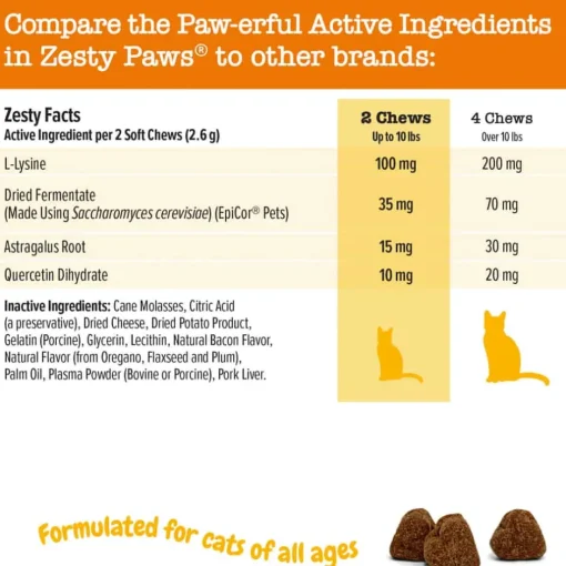 Online Zesty Paws Aller-Immune Bites Soft Chew Supplement for Cats