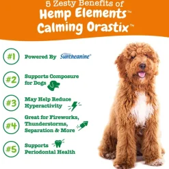 Fashion Zesty Paws Hemp Elements Calming OraStix Peppermint Dental Chew Supplement for Dogs