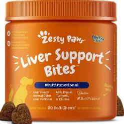 Fashion Zesty Paws Liver Support Bites™ Chicken Flavored Soft Chew Liver Supplement for Dogs
