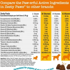 Sale Zesty Paws Puppy Multivitamin 8-in-1 Chicken Flavor Soft Chew Supplement for Dogs
